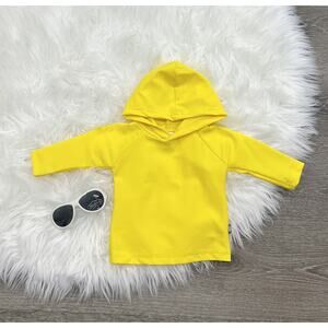 City Threads Yellow Hooded Swim Top 3/6month‎ NEW
